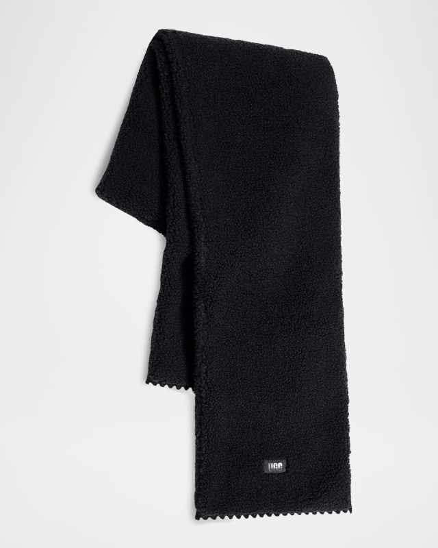 Fluff Faux-Fur Scalloped Scarf